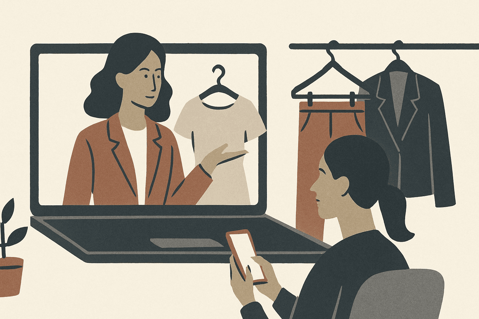 Illustrasjon til idéen Personlig stylist på nett